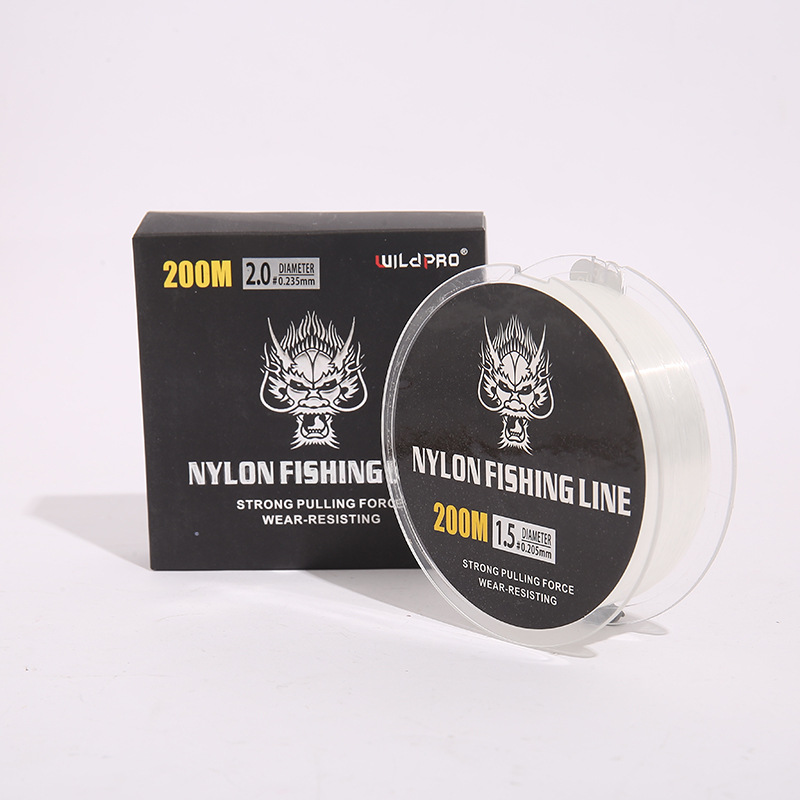 Customizado 200m línea de pesca de nylon transparente subline fluorescente verde línea principal caña de lanzamiento de línea de pesca suministros de pesca