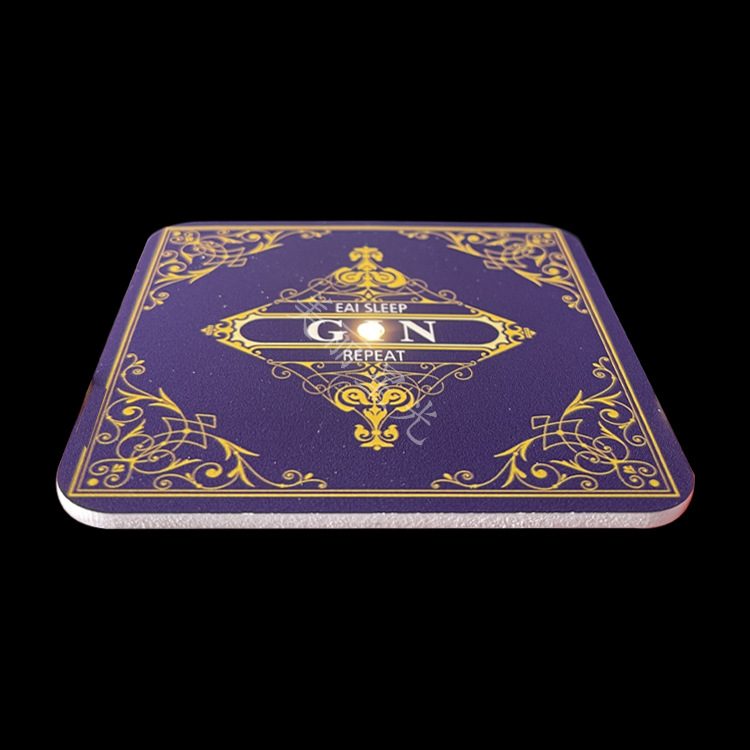 Nuevo posavasos luminosos con sensor de gravedad ultrafino, suministros de atmósfera de barra, posavasos led, patrón de logotipo de impresión en color