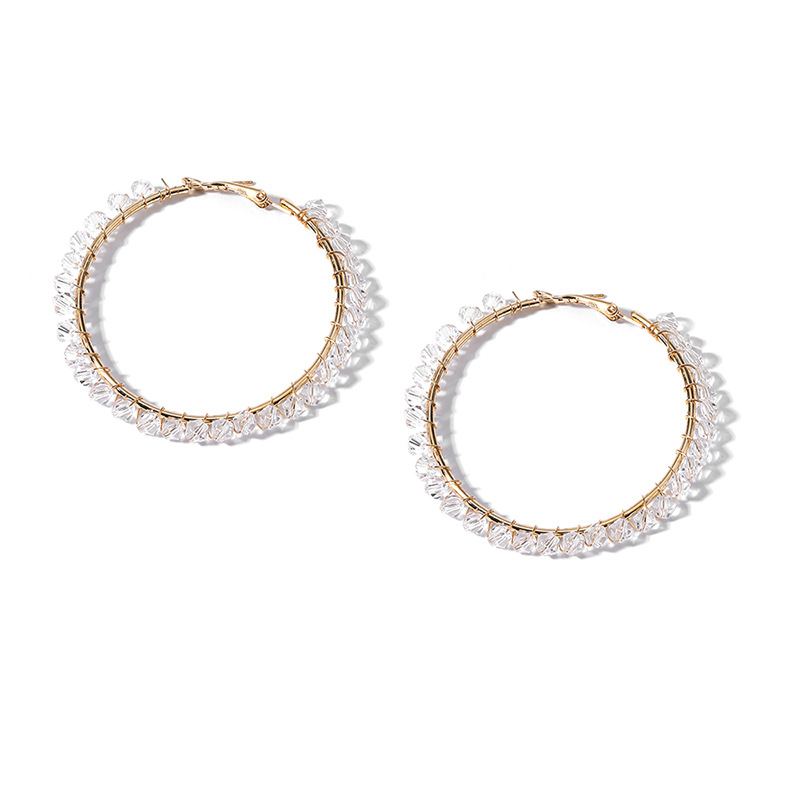 IG Style Simple Style Circle Zinc Alloy Crystal Women's Earrings 1 Pair display picture 6