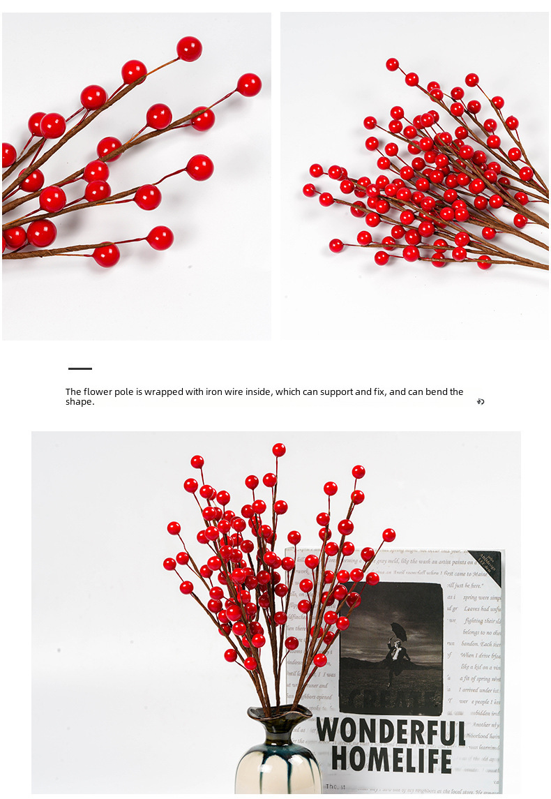 Artificial Berry Branch For Home Decoration And Wedding Ornaments_voghion.com