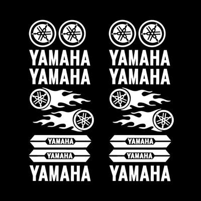 Modified Car Body Stickers — Other Automotive Exterior Supplies - yamaha-long-strip-set-style-two-reflective-silver-white-2-pieces