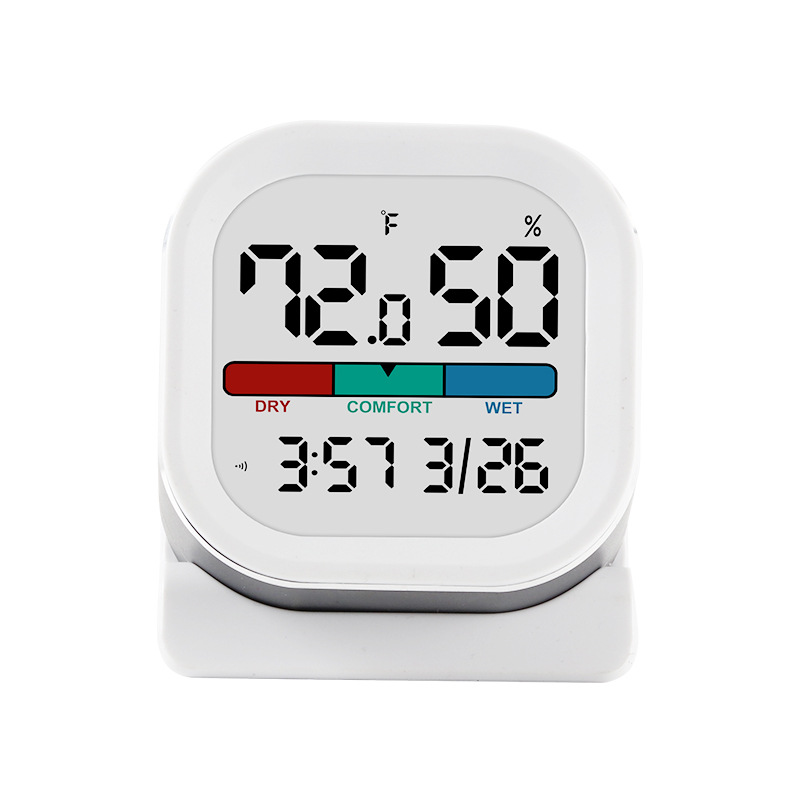 2022新品电子温湿度计室内湿度计彩色数字温湿度计精准测量带闹钟