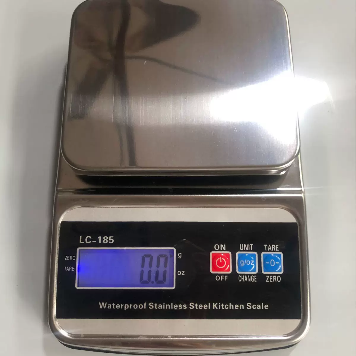 英文外贸家用厨房秤不锈钢送托盘电池充电一体多用型防水USB充电