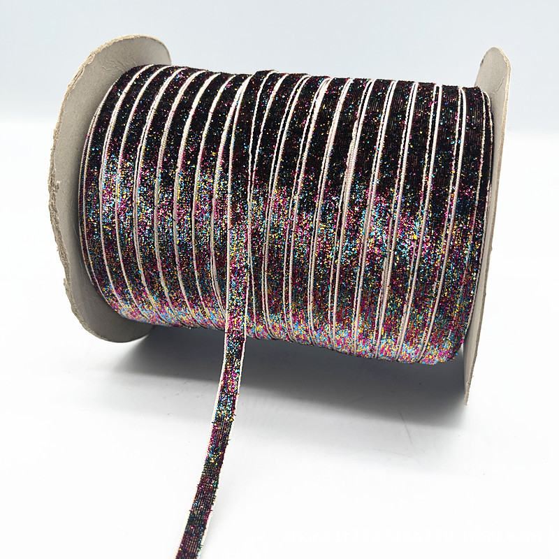 Fabricantes al por mayor 1CM hechos a mano embalaje de regalos de cinta de lana unilateral cinta de cebolla cinta de terciopelo decoración DIY