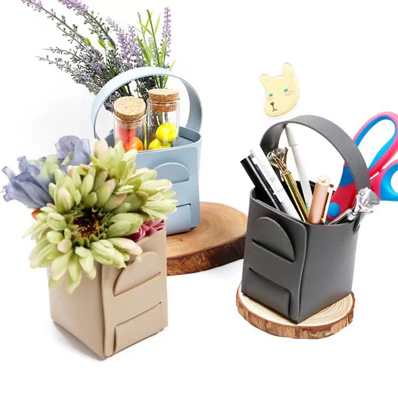 Портативная корзина для хранения цветов, настольная корзина для хранения мелочей, подвесная корзина для хранения