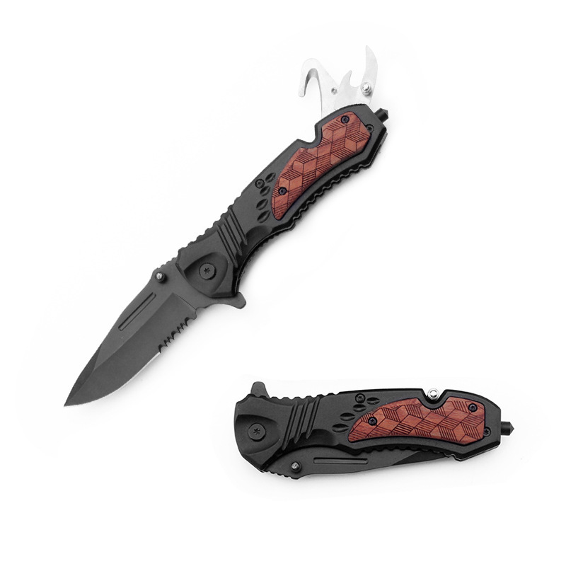 Nuevo cuchillo plegable multifuncional transfronterizo herramientas al aire libre de supervivencia de alta dureza cuchillo de fruta