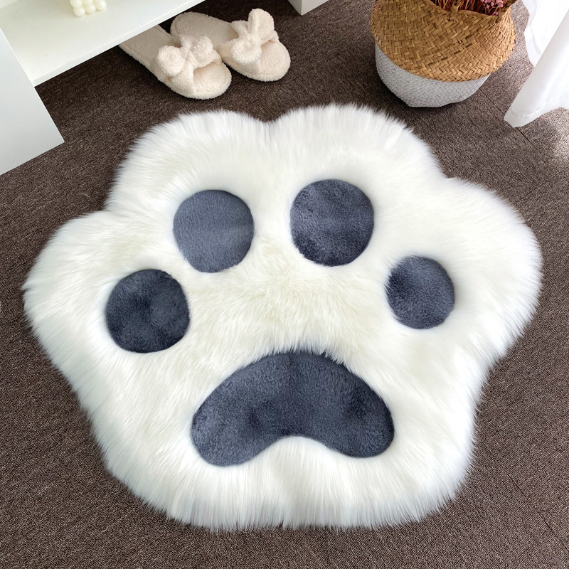 Katong – Car Carpet Carpet Girl Bedroom - whitegray-60cm-cat-paw