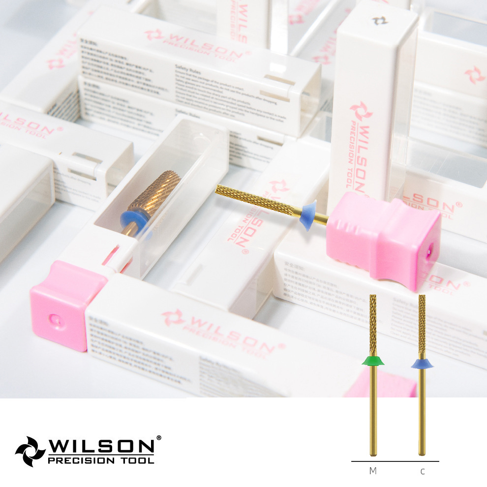 Cabezal de pulido de uñas Huiershun Cabezal de pulido de aleación de pegamento de esmalte de uñas herramienta de cabezal de pulido cilíndrico de aro dorado recto