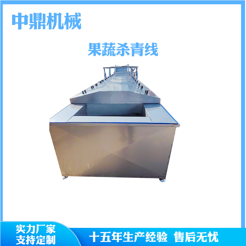 蔬菜杀青流水线 油菜漂烫机 西蓝花清洗冷却线 雪菜沥水压滤机