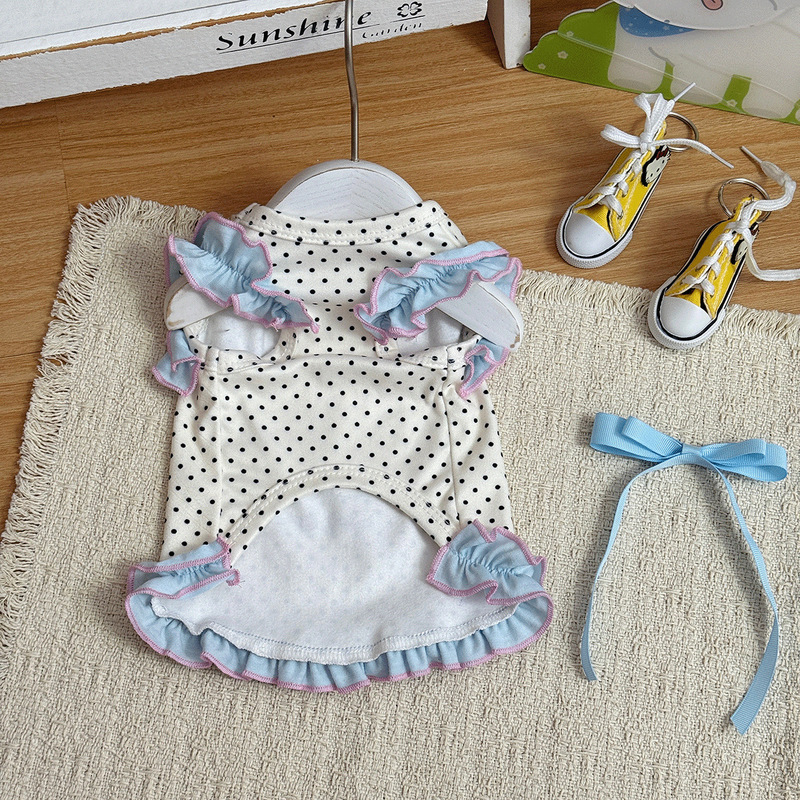 春秋款宠物衣服2025新款狗狗猫咪背心波点印花小型犬服装狗狗衣服|undefined