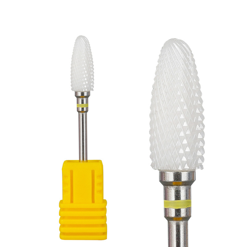 Cabeza de maíz de cerámica de molienda de uñas, eliminación de la piel muerta, eliminación de uñas, eliminación de perforación, herramientas de manicura para principiantes, broca de perforación