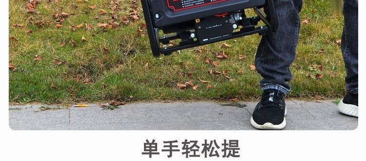 Variable frequency low-noise small gasoline generator 220V for home use, outdoor construction, portable, silent, electric start