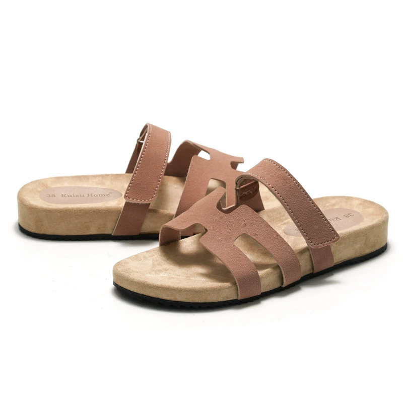 Ruizu 2025 new spring and summer women's slippers wear beach student casual light sandals for one foot