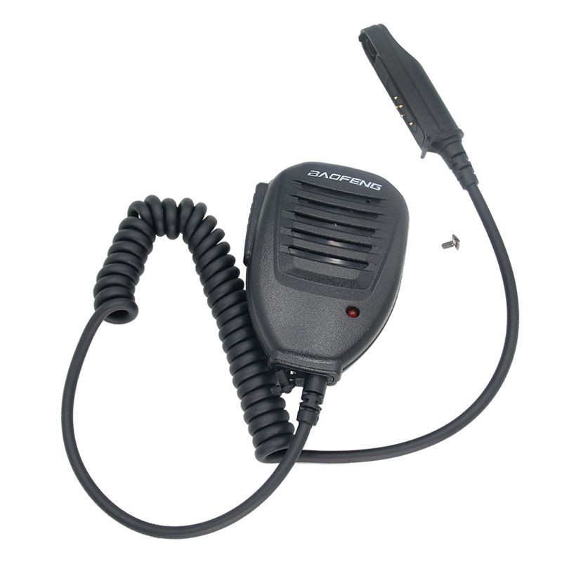 Baofeng intercomunicador impermeable con lámpara de mano y hombro, abrazadera giratoria Baofeng 9R / A58 / 9700 universal