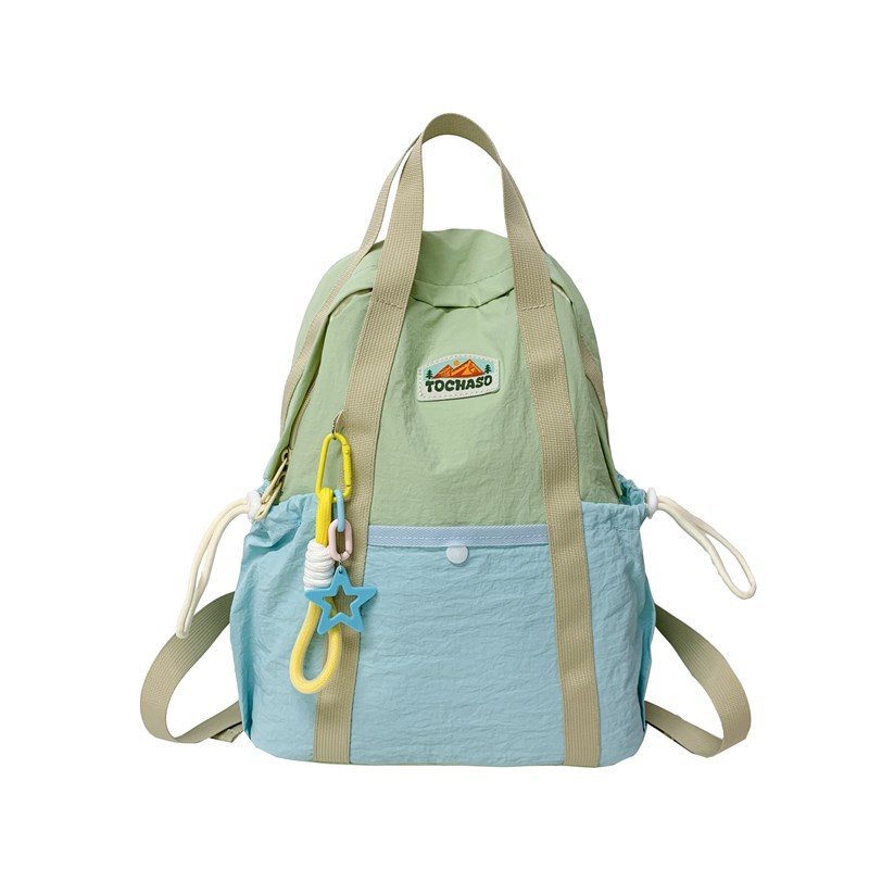Mochila de color de contraste de moda para niños y niñas, mochila escolar de escuela primaria de gran capacidad, mochila de viaje para niños ligera y casual