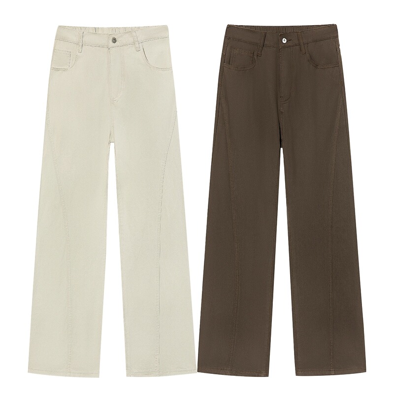 Pure cotton American-style straight-leg casual pants for men, workwear style with a slanted cut design, suitable for teenagers, high street boyfriend style, Maillard Pure cotton American-style straight-leg casual pants for men, workwear style with a slanted cut design, suitable for teenagers, high street boyfriend style, Maillard