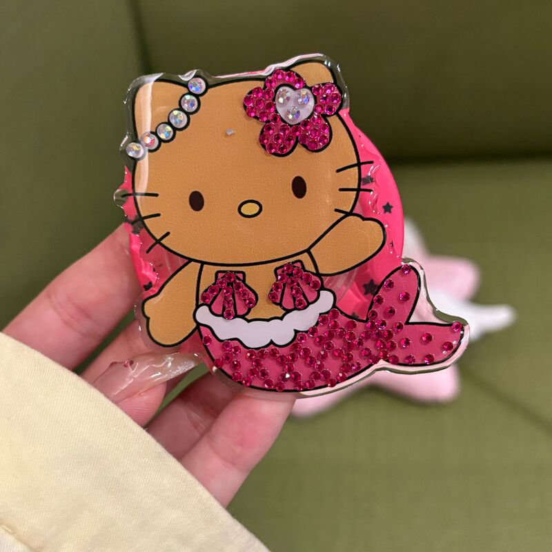 创意点钻美人鱼kitty猫支架适用magsafe磁吸手机壳桌面懒人神器|undefined