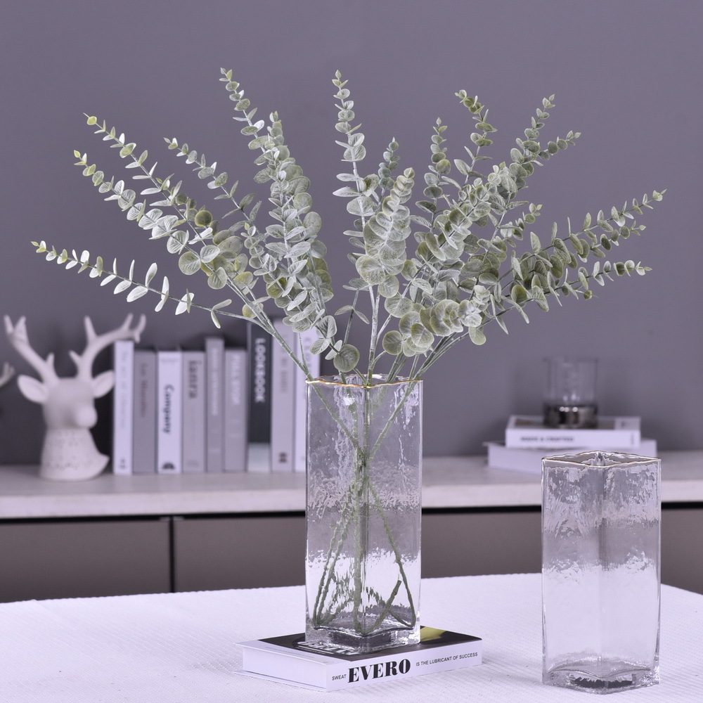 Artificial 5-leaf money plant simulation wholesale for wedding floral arrangements, artificial leaves for photography props and decoration, fake flowers