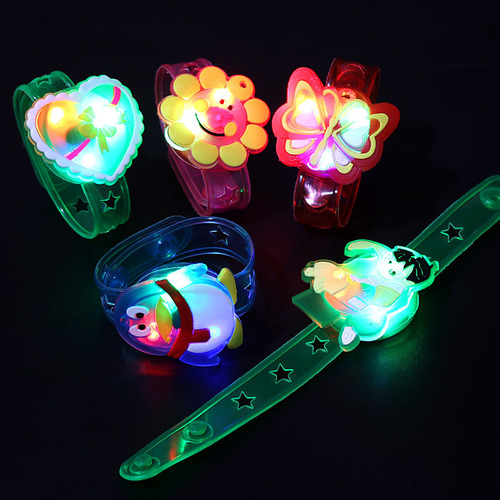 Light-up Wrist Strap with Flashing Cartoon Bracelet, Light-up Watch Strap with Cartoon Band, Flashing Gift Toy Manufacturer Wholesale