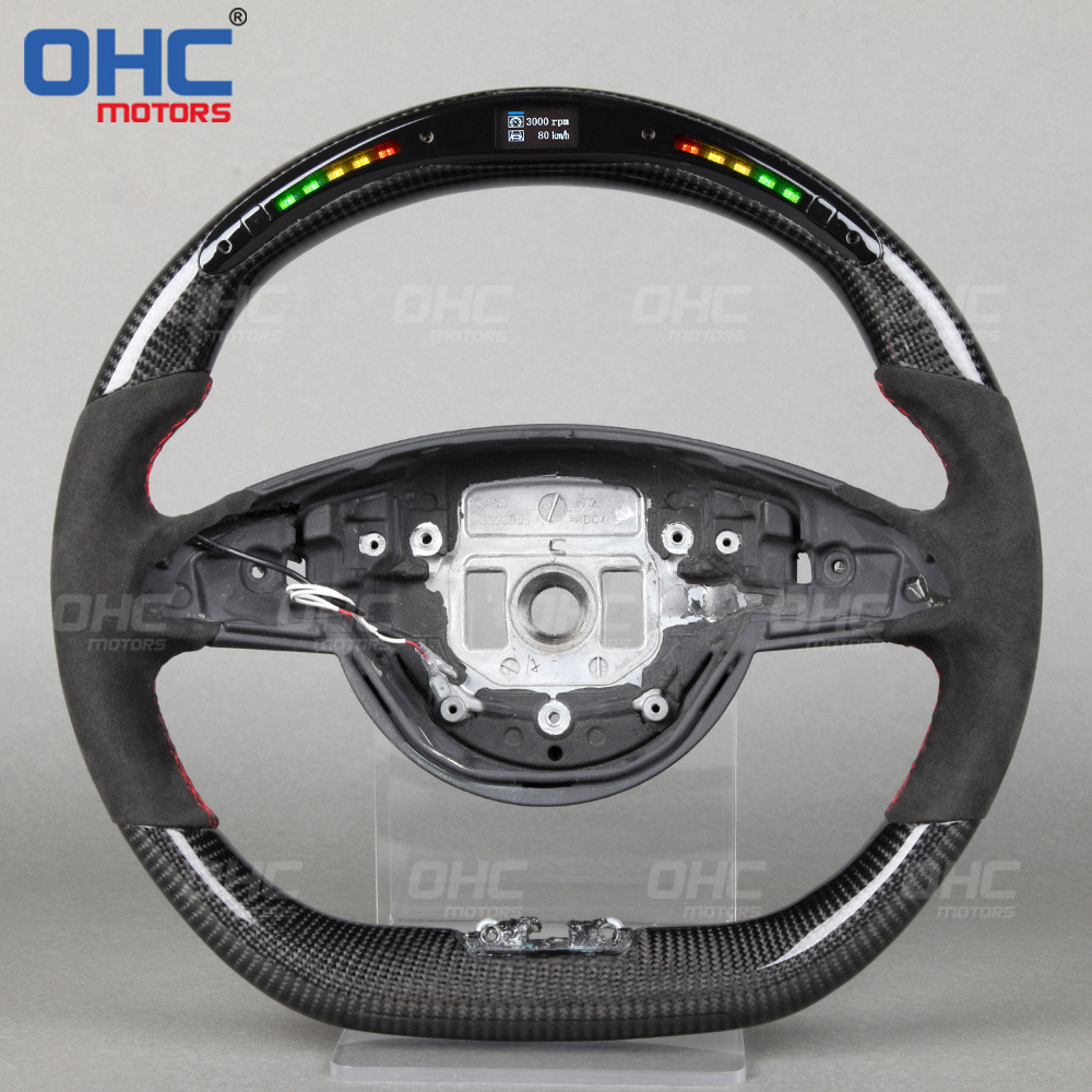 Suitable for Mercedes-Benz W205 CLA C E W117 W213 C200 carbon fiber car steering wheel modification