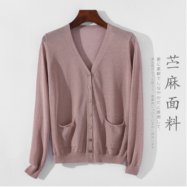 2026 Summer Ramie Hollow-Out Knitwear Women's Sun Protection Clothing Fashionable Long-Sleeved Large Size Loose Air-Conditioning Shirt Top Outerwear 2026 Summer Ramie Hollow-Out Knitwear Women's Sun Protection Clothing Fashionable Long-Sleeved Large Size Loose Air-Conditioning Shirt Top Outerwear