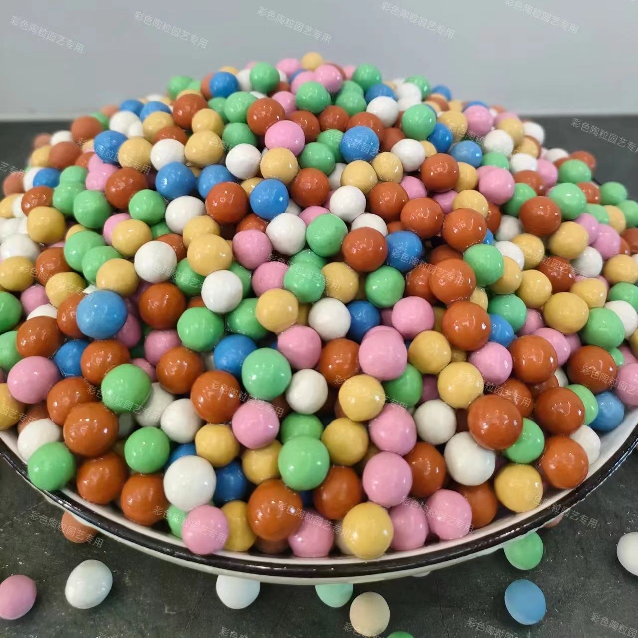 컬러풀 도자기 볼 대형 [8-9mm 2.5kg ] 원예/점장 적극 추천 핫셀 모델