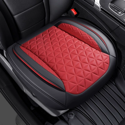 New Car Seat Cushion, Breathable Seat cushion, seat cover - front-row-half-pack-black-and-red