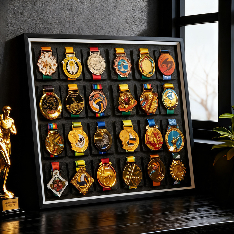 Picture Frame Photo Frame Marathon Medal Display Box Solid Wood Storage Sports Medal Wall Hanging Hollow Photo Frame Customization Picture Frame Photo Frame Marathon Medal Display Box Solid Wood Storage Sports Medal Wall Hanging Hollow Photo Frame Customization