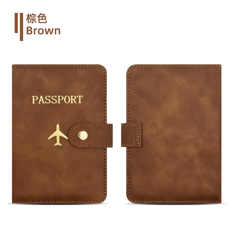 Múltiple tarjeta de protección de pasaporte Este conjunto de clip de pasaporte de cuero pu borde de cuero función de almacenamiento de certificado bolsa pequeña bolsa de pasaporte