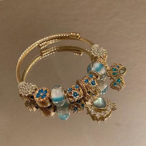 Beaded bracelet stainless steel handmade