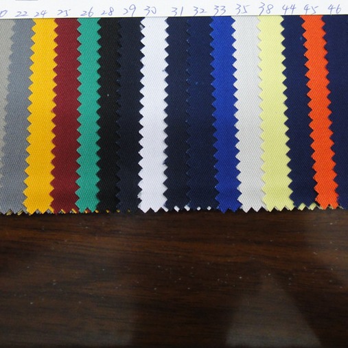 现货供应150cm全工艺108*58涤棉斜纹工装帽子制服工作服面料