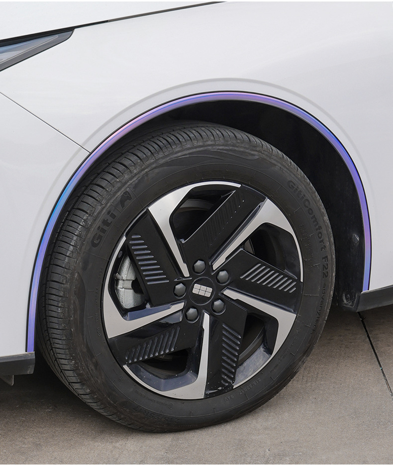 Car Modification Universal Wheel Arch Electroplated Anti-Scratch Sticker Decorative Rubber Wheel Arch Anti-Scratch Strip Car Anti-Collision Strip 3cm