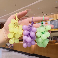 可爱夜光葡萄钥匙扣小挂件创意pvc葡萄挂饰小礼品批发汽车钥匙链