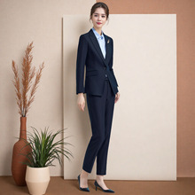【含热熔岩纤维】自发热西装套装女秋冬 金融职场工作服 银行正装