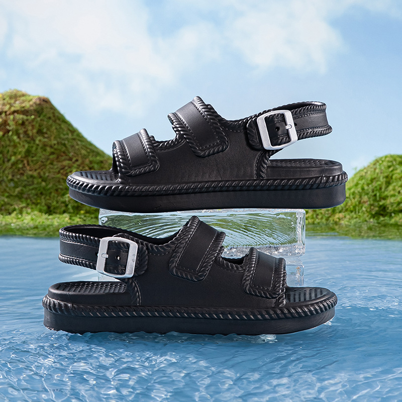 Primavera y verano 2025 nueva tendencia de los hombres moda casual todo fósforo diario cómodo y transpirable sandalias de hombre con punta abierta