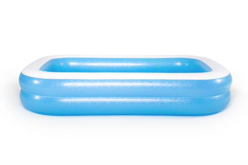 Bestway 54006 Ring Rectangular Pool Blue and White Family Inflatable Swimming Pool with Thick Play Pool