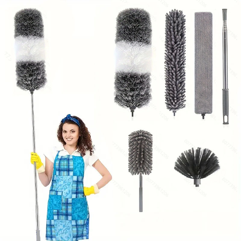 Feather Duster Household Dust Cleaning Ceiling Dust Duster Sweeping Cleaning Artifact Longer Telescopic Dust Duster Feather Duster Household Dust Cleaning Ceiling Dust Duster Sweeping Cleaning Artifact Longer Telescopic Dust Duster