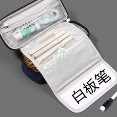 Simple pencil bag large capacity female middle school student boy junior high school student ins Japanese pencil bag sense internet celebrity canvas text