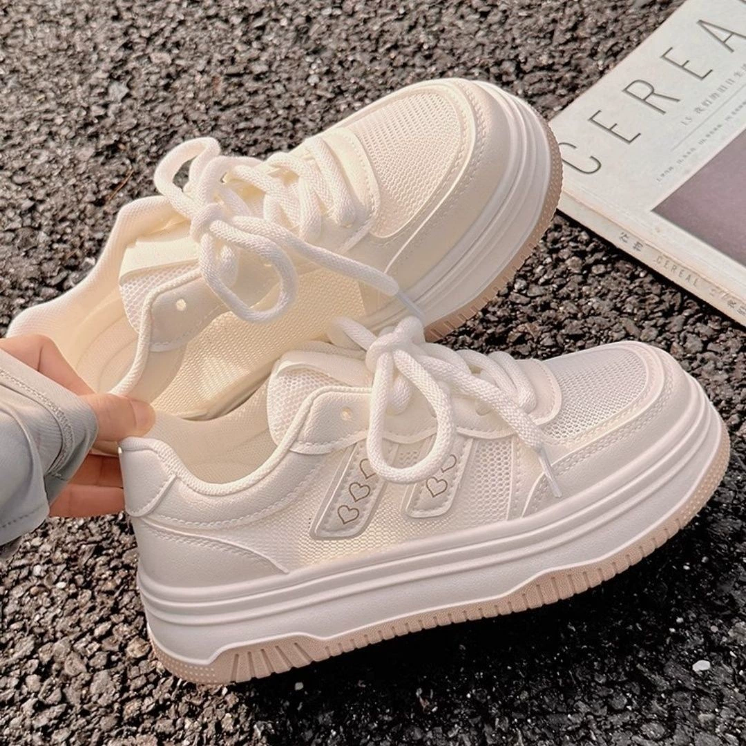 Летняя спортивная обувь, белые кроссовки, повсеместная сетчатая обувь, подходит к юбке, кроссовки