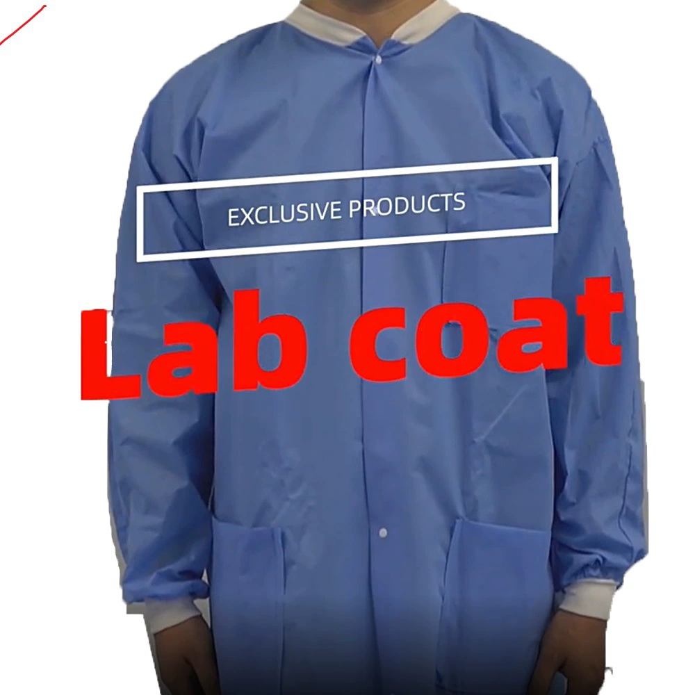 Одноразовый изолятор 45 г SMS синий защитный костюм трикотажные рукава резьбовые манжеты изоляционный костюм утолщение