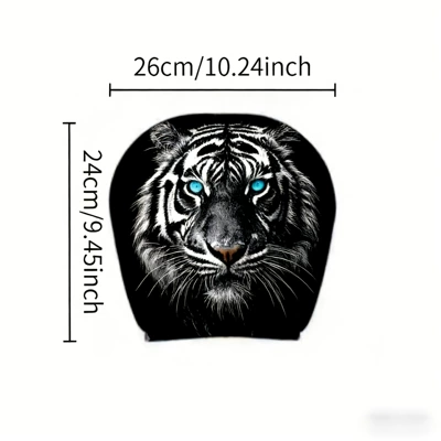 Universal seat cover Printed Pillow Covers, and Can Make Car - domineering-tiger-double-sided-printing-1-pack
