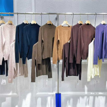 25秋冬款520莫兰绒打底毛衣纯色套头保暖内搭上衣实体店直播尾货