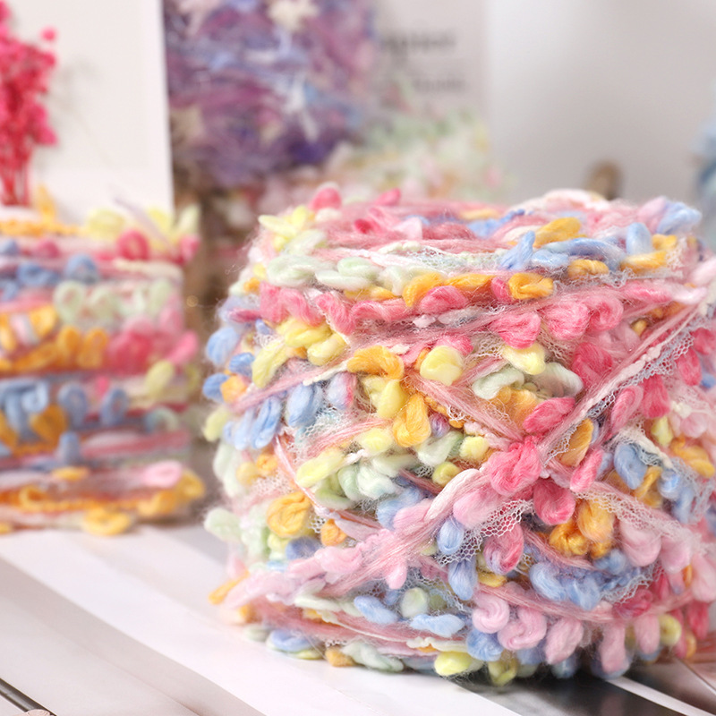 Hand-Mixed Thread Special Fancy Yarn Handmade DIY Gradient Wool Ball Thread Crochet Large Circle Yarn Section Dyed Thick Wool