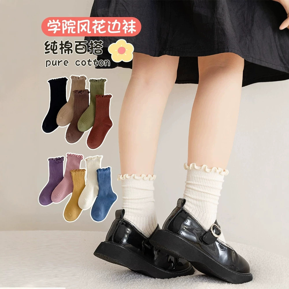 Cotton A-grade Children's Socks, Spring And Autumn Style, Girls'...