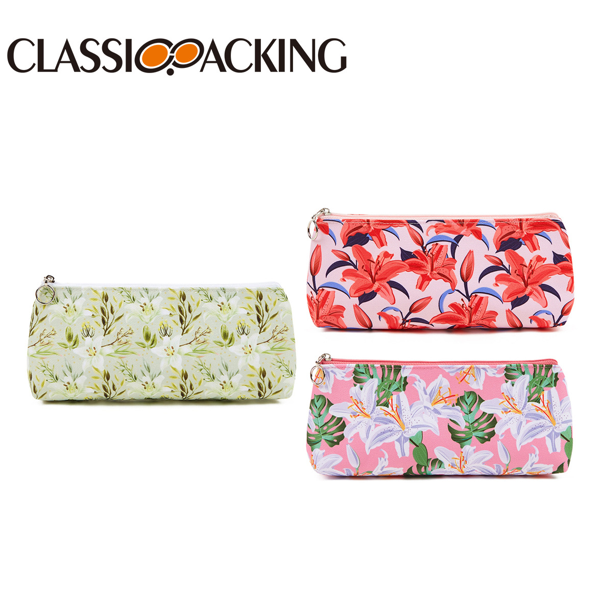 2022 nuevo popular pequeño bolso de lápiz floral bolsa de almacenamiento multifuncional Caja de lápiz simple estilo ins bolsa de papelería japonesa