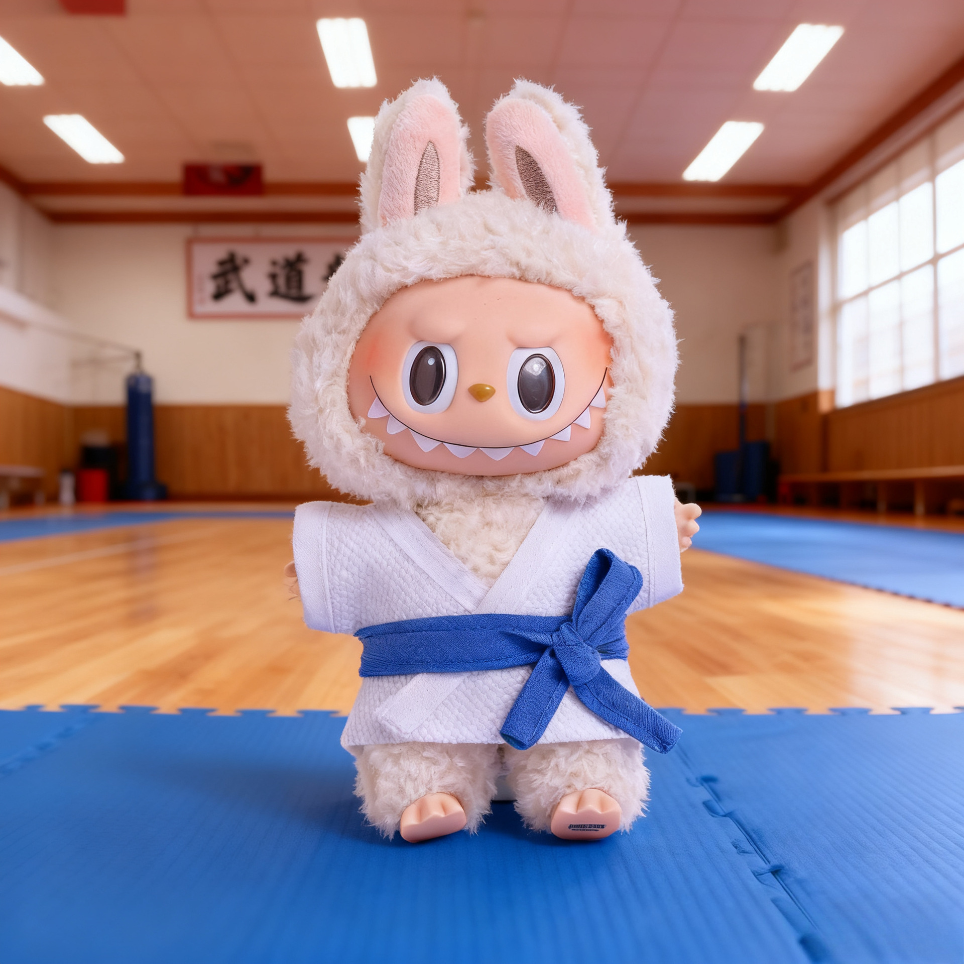 Brazilian Jiu-Jitsu Labubu First, Second and Third Generation Baby Clothes Blue Pink Suit Doll Accessories Labubu Baby Clothes