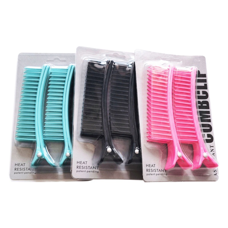 Barber shop styling hair clip long flat clip plastic seamless partition positioning hair cutting clip large size