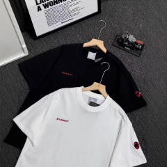 25夏のマンモス基礎シンプル刺繍ロゴ男性丸首半袖tシャツは肌触りが滑らかで繊細である
