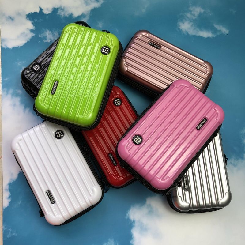 New Cosmetic Bag 7inch Suitcase Pc Hard Shell Wash Small Crossbody Dinner Travel Waterproof Storage Small Bag New Cosmetic Bag 7inch Suitcase Pc Hard Shell Wash Small Crossbody Dinner Travel Waterproof Storage Small Bag