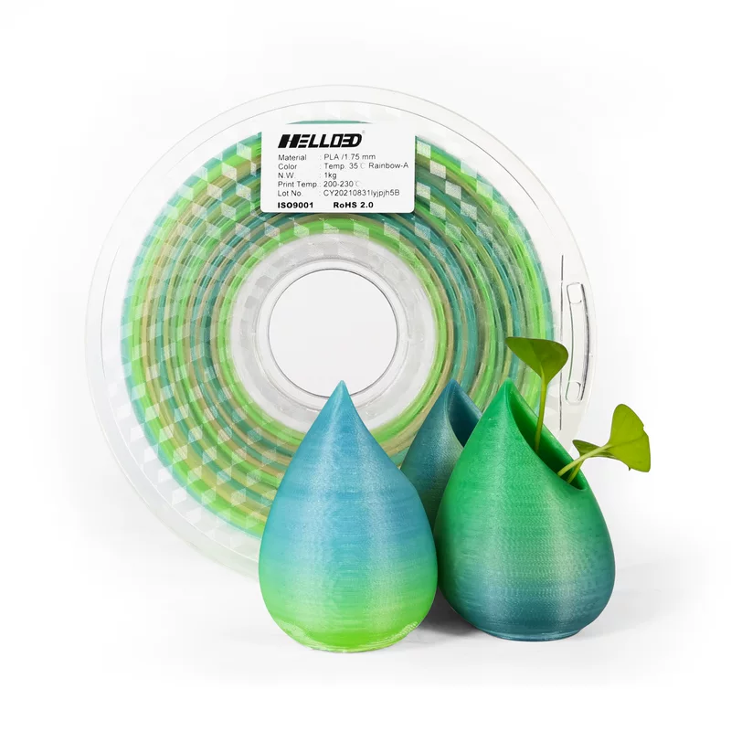 Printer, rainbow material, 3D printing, PLA, 1.75mm